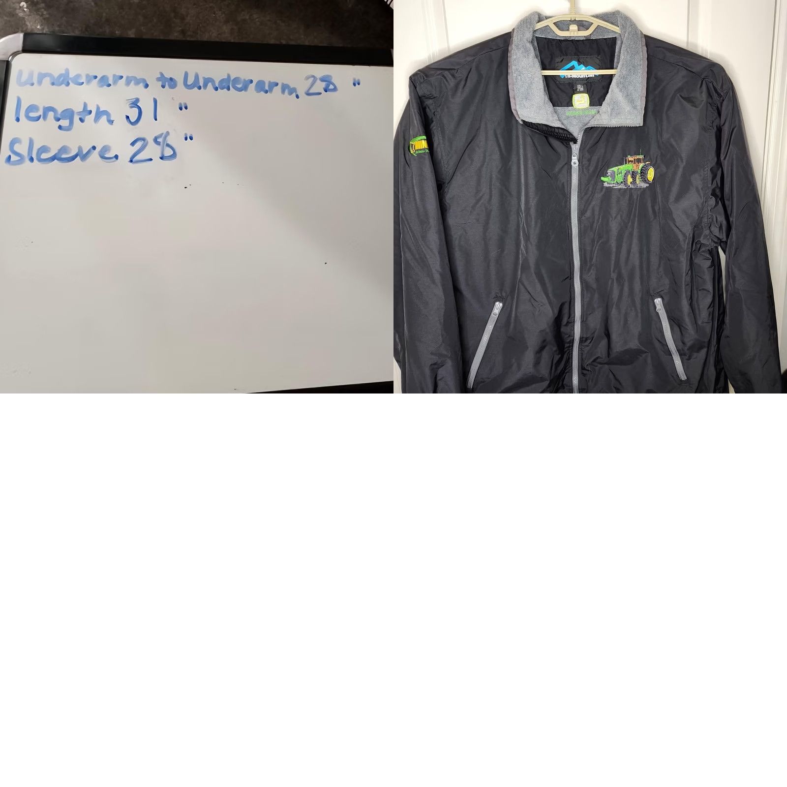 John Deere John Deere Jacket 3XL Black Mens Polyester Fleece Lined Zip Outdoor Tractor Size US XXL / EU 58 / 5 - 9 Thumbnail