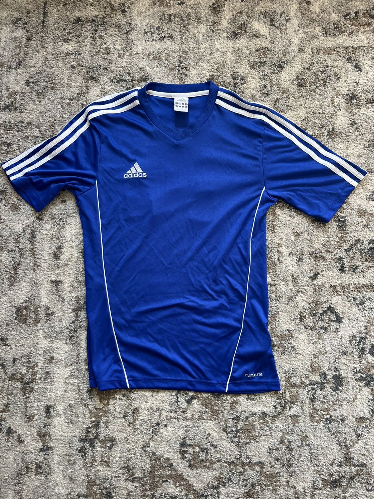 Adidas Adidas Climalite Youth Boys Small Blue Jersey #18 Size US XS / EU 42 / 0 - 1 Thumbnail