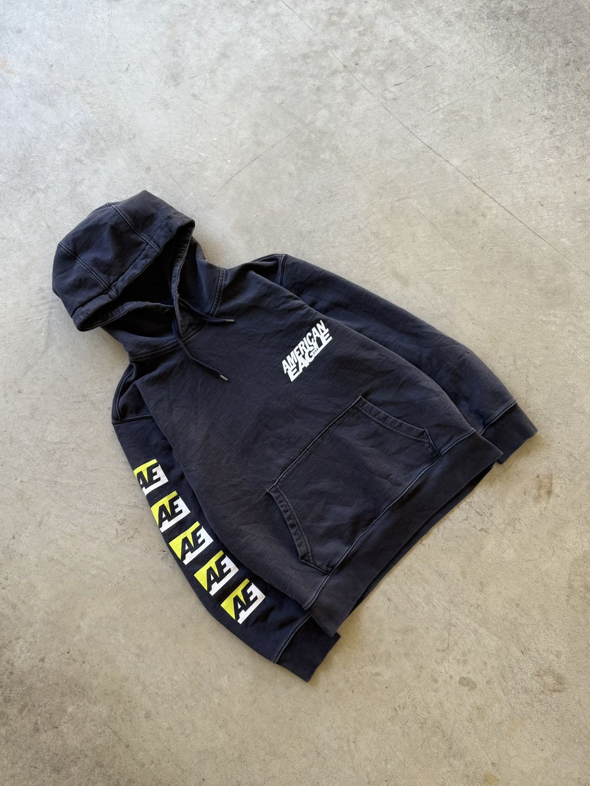 American Eagle Outfitters Y2K Retro Vintage American Eagle USA Black Hoodie Sweatshirt Size US M / EU 48-50 / 2 - 2 Thumbnail