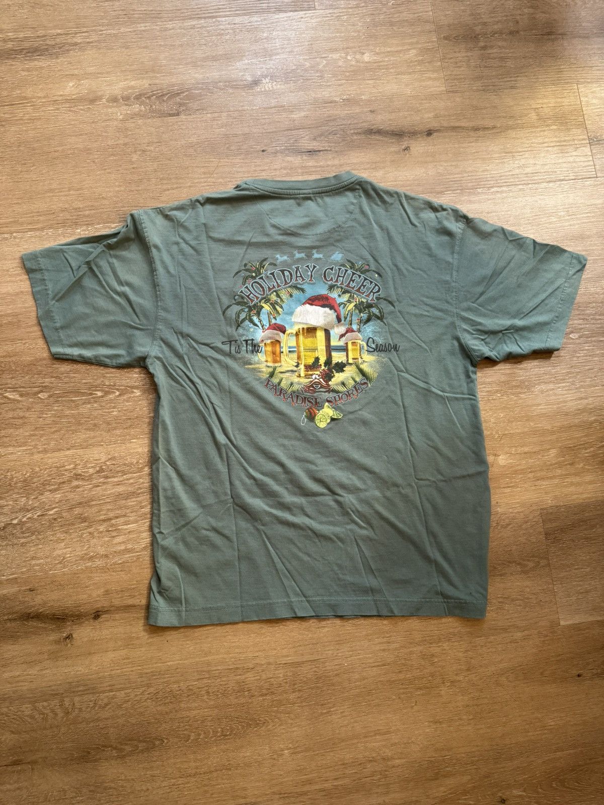 Paradise × Tommy Bahama × Vintage ‘Tis The Season (For Beers!) Hawaiian Xmas Party Vintage Tee Size US L / EU 52-54 / 3 - 4 Thumbnail