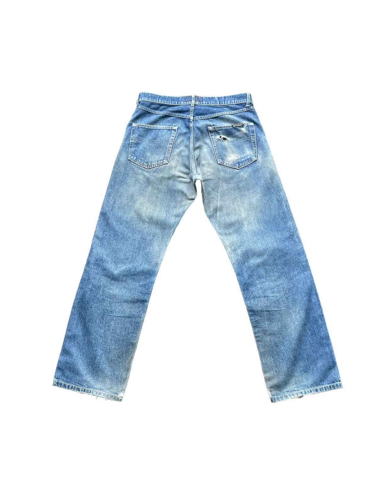 Stussy Vintage Stussy Works Distresed Denim Size US 33 - 8 Thumbnail