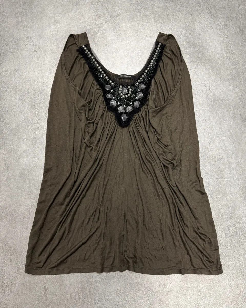 Plein Sud Pearl Necklace Tank Top