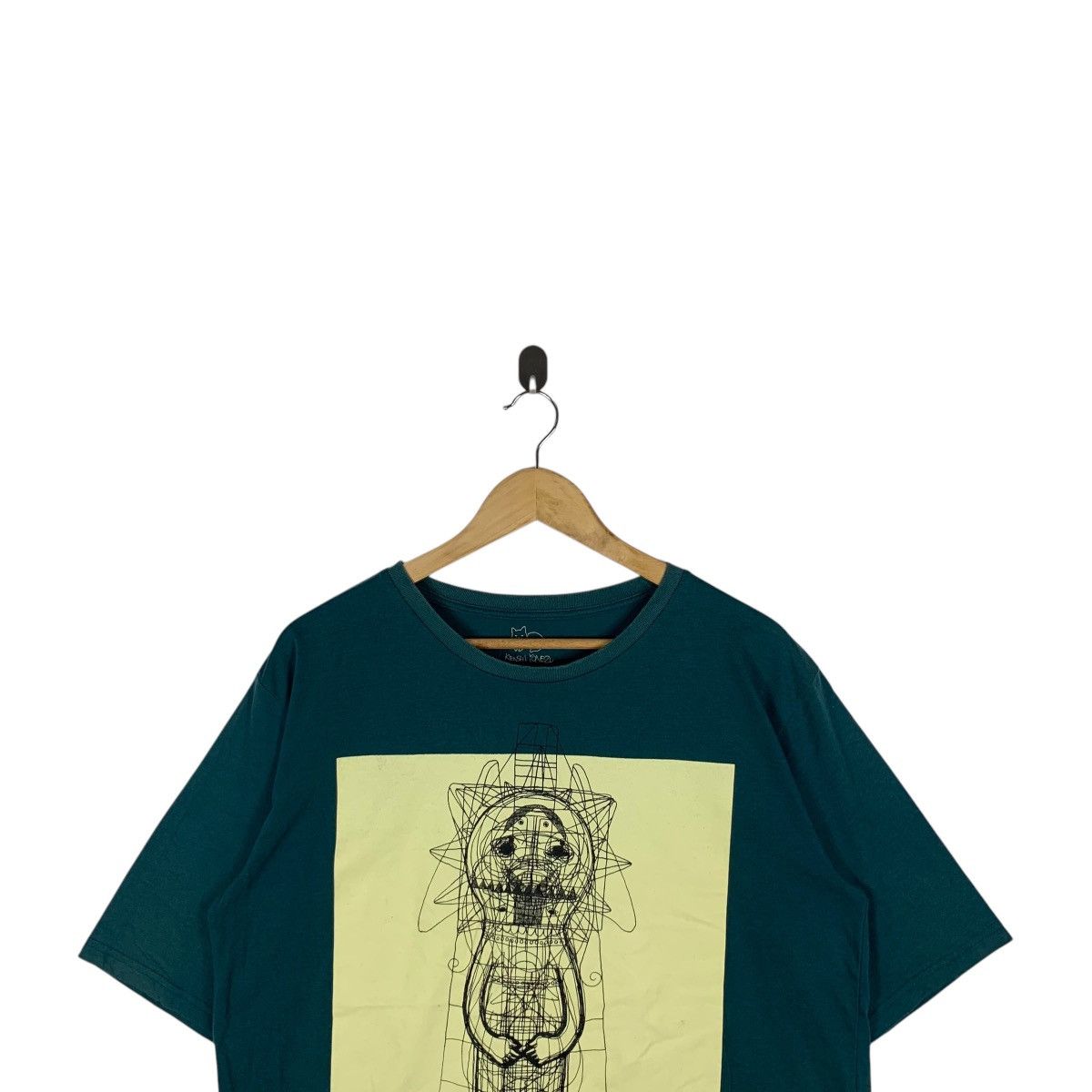 Vintage KENSHI YONEZU Japan Singer Stray Sheep Illustration Shirt Size L / US 10 / IT 46 - 2 Thumbnail