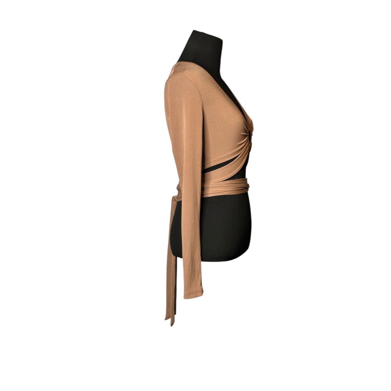 Shein Shein brown cut out ring long sleeves sexy top size XS Size XS / US 0-2 / IT 36-38 - 7 Thumbnail