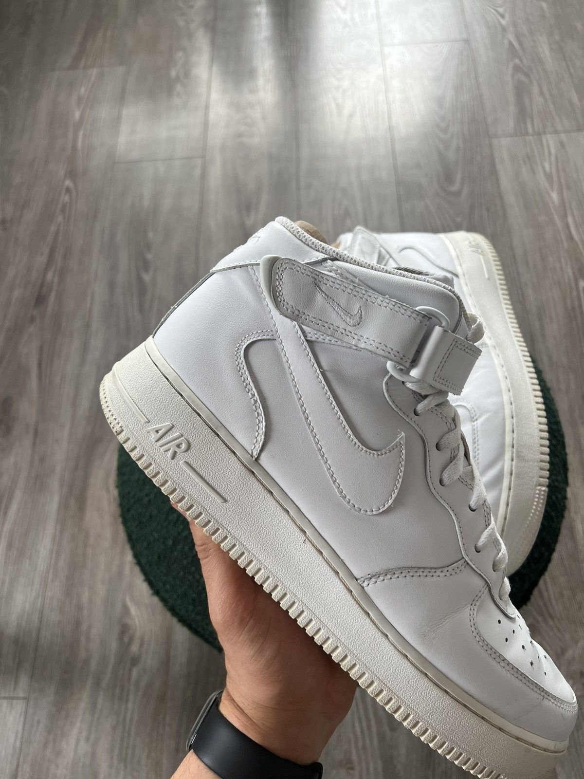 Nike × Other ‼️Nike Air Force High 1 Knit Logo Regular AvantGarde Sneakers Size US 12 / EU 45 - 7 Thumbnail