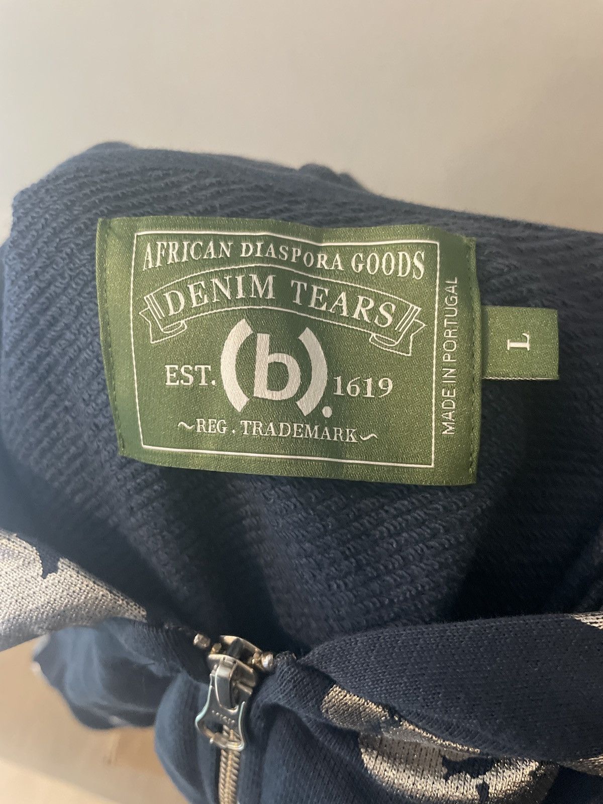 (B).Stroy × DENIM TEARS Denim Tears x Bstroy Zip Hoodie FW24 Navy Large Size US L / EU 52-54 / 3 - 3 Thumbnail