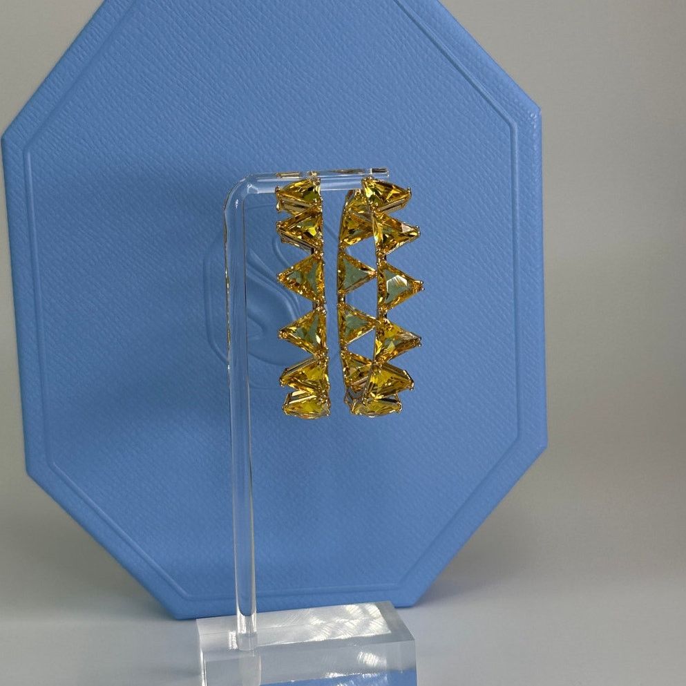 Swarovski Swarovski Millenia hoop earrings Yellow, Gold-tone plated Size ONE SIZE - 7 Thumbnail