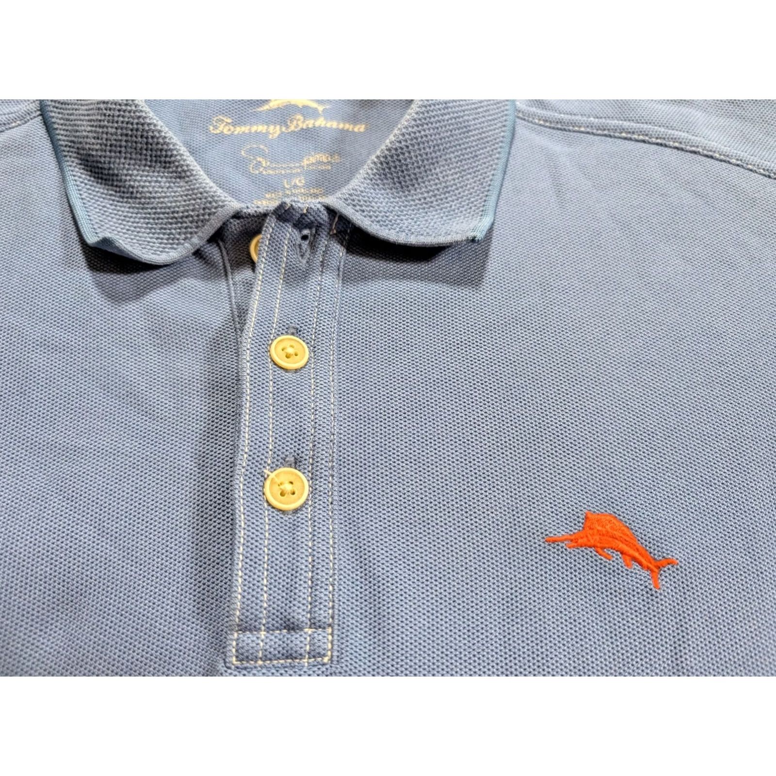 Tommy Bahama Tommy Bahama Polo Shirt Men L Blue Island Zone Supima Short Sleeve Casual Golf Polo Size US L / EU 52-54 / 3 - 4 Thumbnail