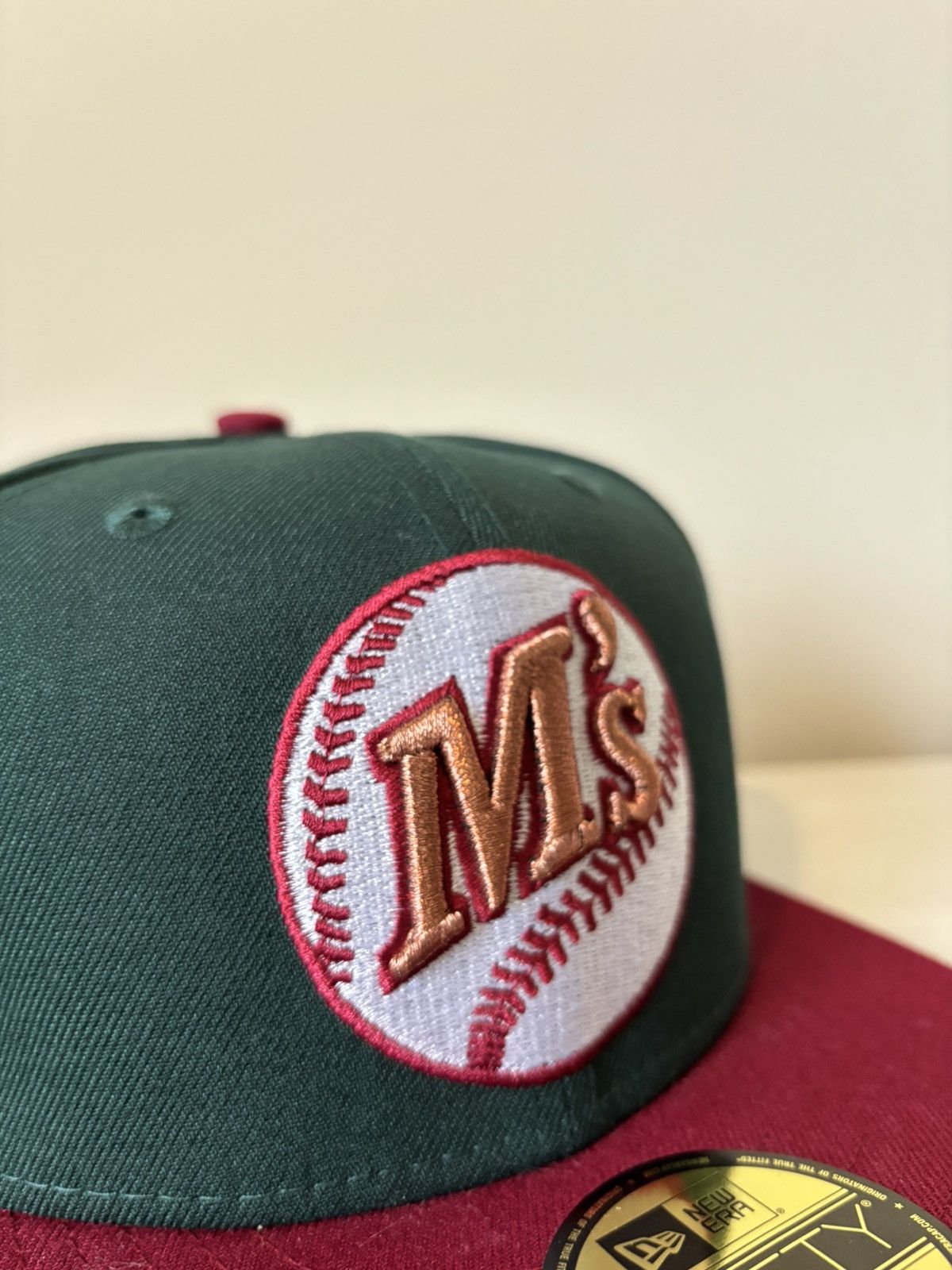 Topperz Seattle Mariners Fitted Size 7 1/2 Super Sonics Topperz Size ONE SIZE - 3 Thumbnail