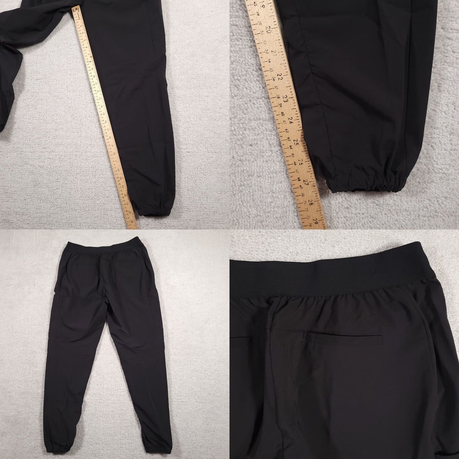 Apt. 9 Apt 9 Performance Flex Joggers Womens Small Black Pockets Elastic Waist Relaxed Tapered Pants Size 28" / US 6 / IT 42 - 8 Thumbnail