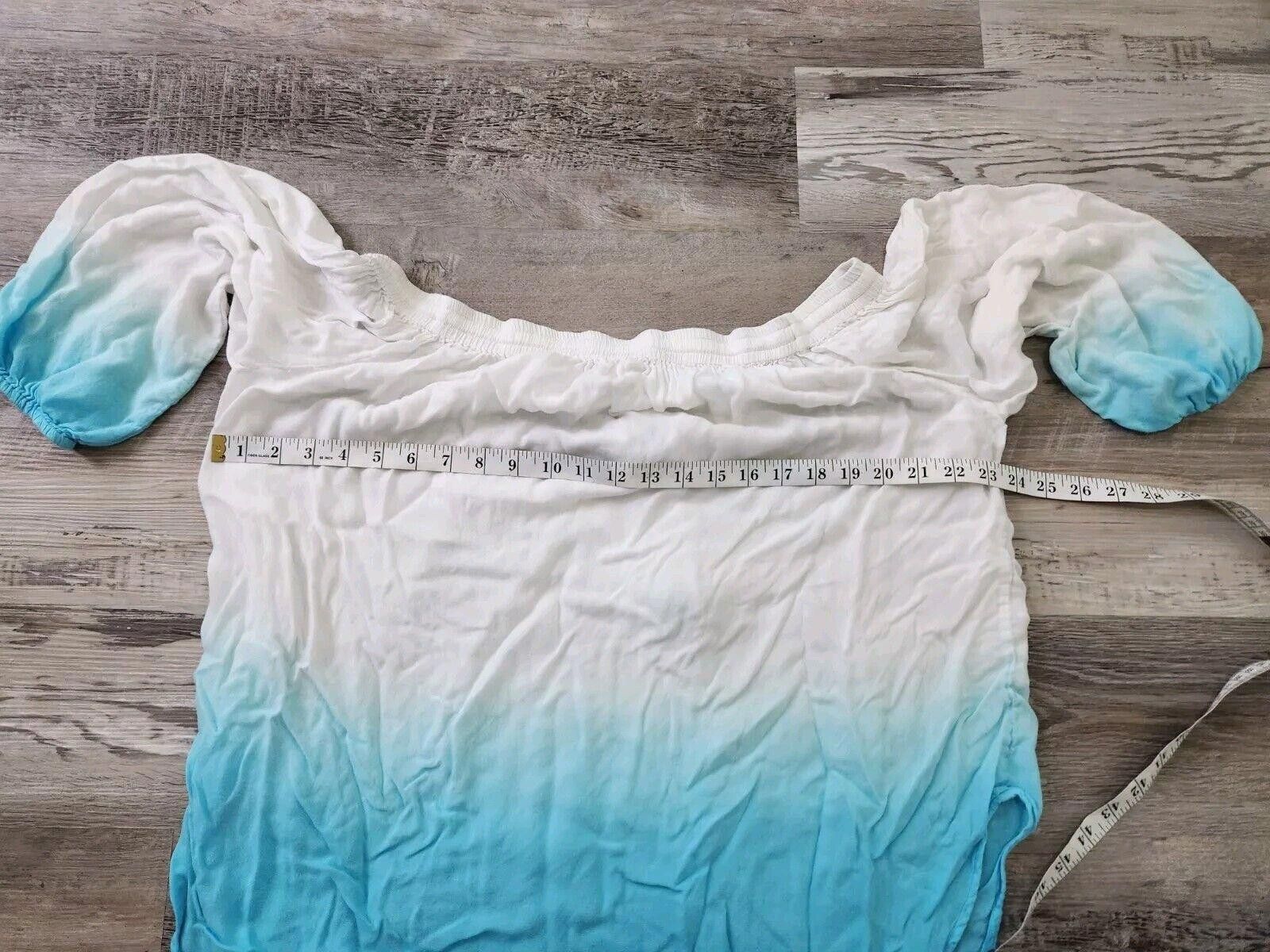 Saks Fifth Avenue Saks Fifth Avenue Top Medium Blue White Off The Shoulder Size M / US 6-8 / IT 42-44 - 4 Thumbnail