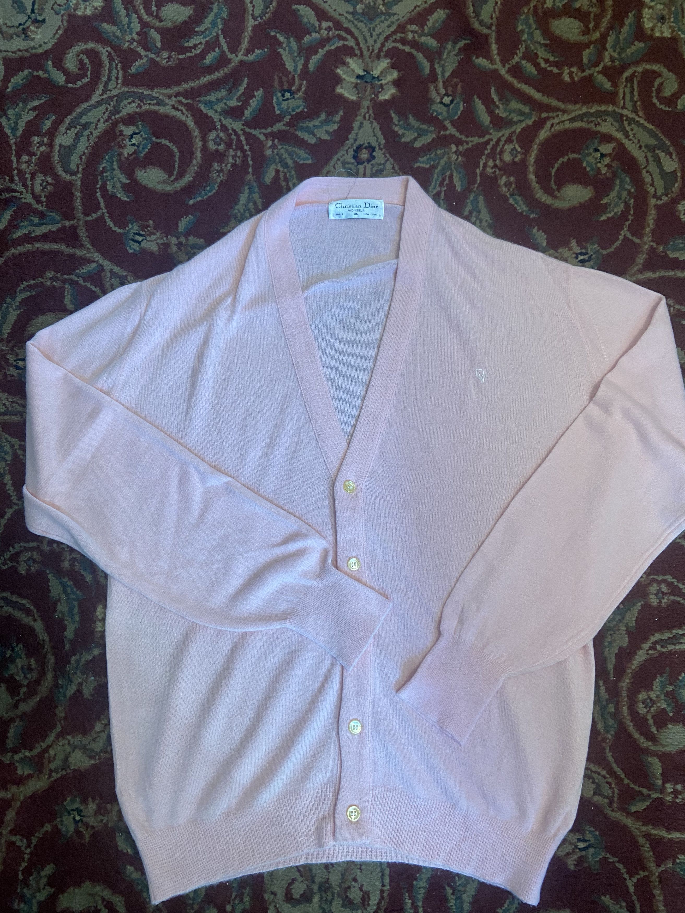 image of Christian Dior Monsieur x Dior Pink Cardigan Worn Twice, Men's (Size XL)