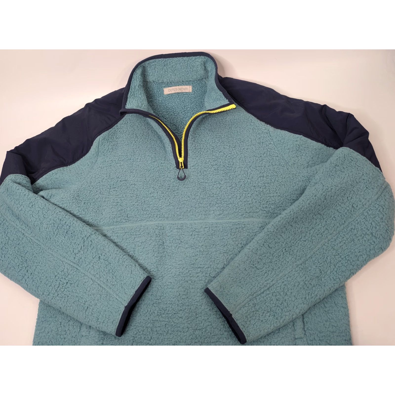 Outerknown Outerknown Skyline 1/4 Zip Sweater Men's M Blue Fleece Pullover Size US M / EU 48-50 / 2 - 2 Thumbnail