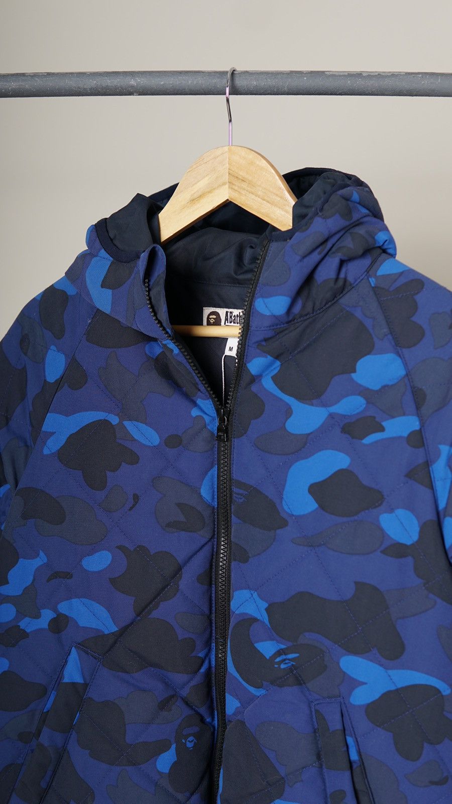 Bape Blue Camo Hoodie Down Jacket Size US M / EU 48-50 / 2 - 5 Thumbnail