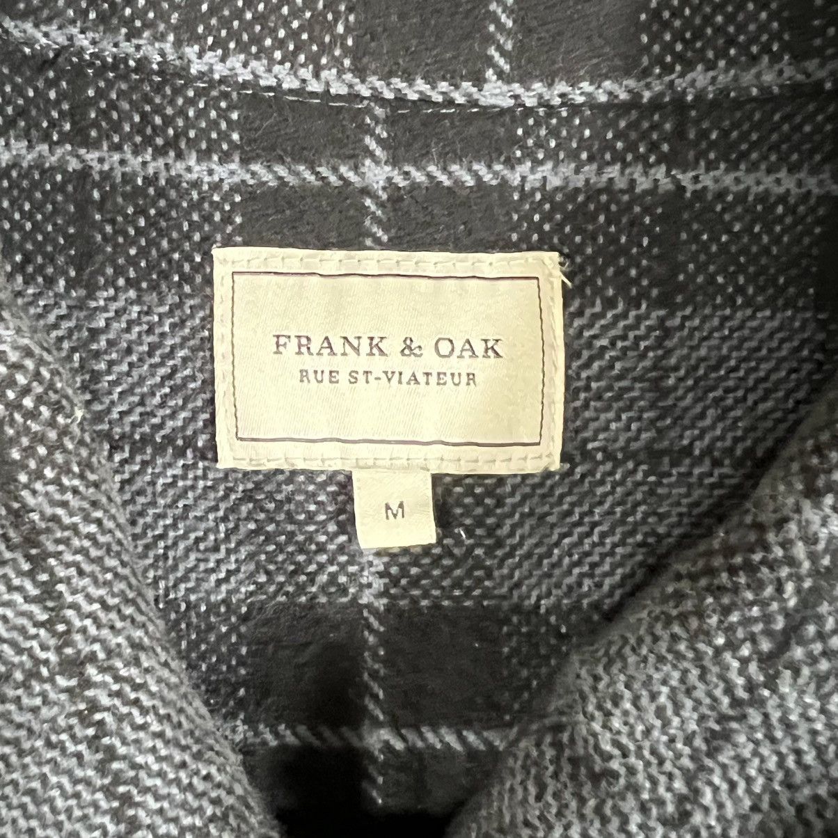 Frank & Oak Frank & Oak Grey Heavyweight Flannel Plaid Zip Shirt Jacket Size US M / EU 48-50 / 2 - 4 Thumbnail