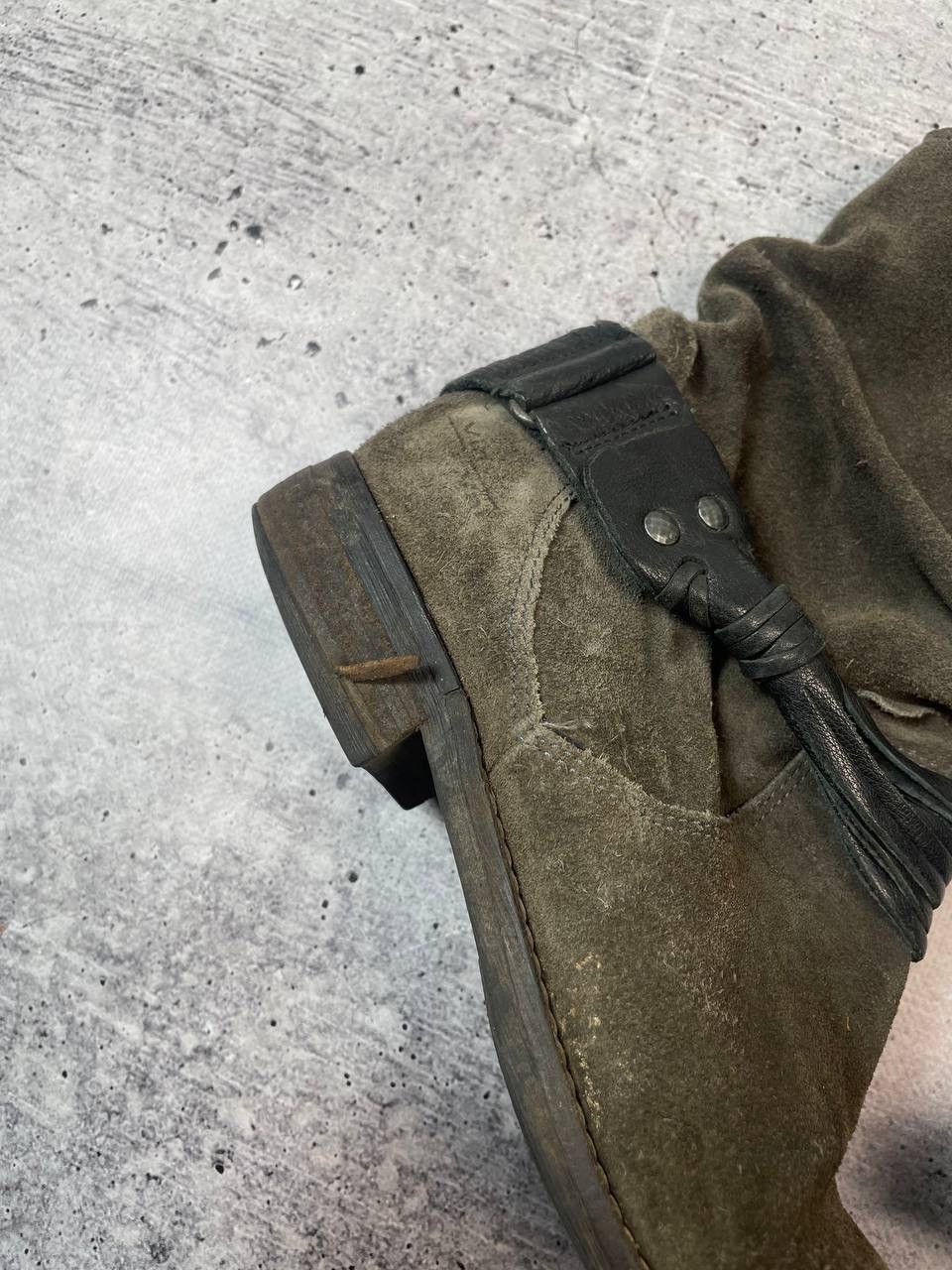 A.S.98 Vintage Lab Artigiana AS98 Style Suede Ankle Belt Boots Y2K Size US 9 / IT 39 - 3 Thumbnail