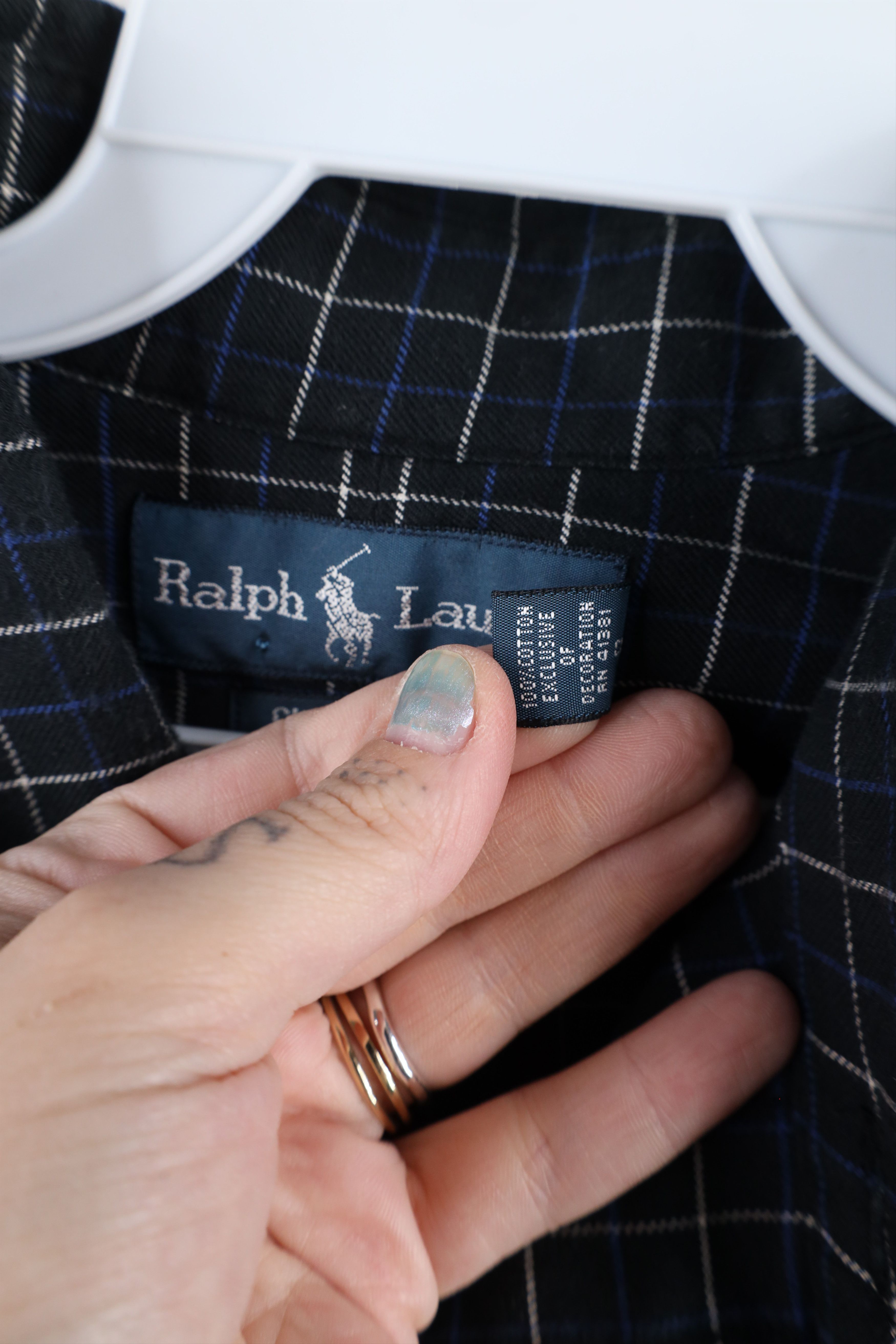 Ralph Lauren × Vintage Vintage 90s Ralph Lauren Flannel Collared Button Down Shirt Size US M / EU 48-50 / 2 - 6 Thumbnail
