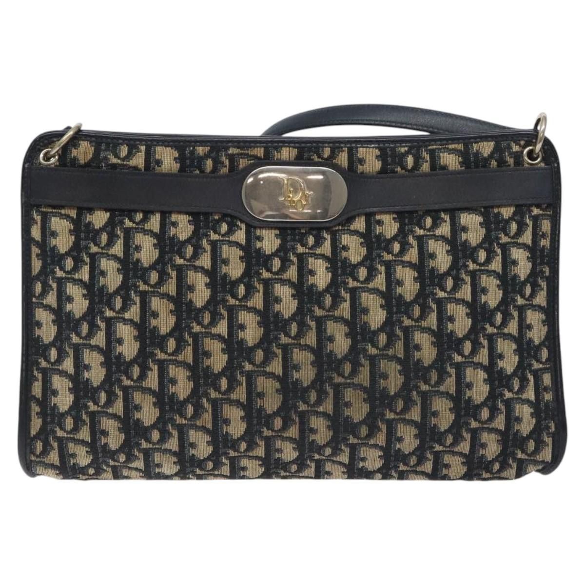 Dior DIOR Trotter Canvas Shoulder Bag Navy Gold Size ONE SIZE - 2 Thumbnail