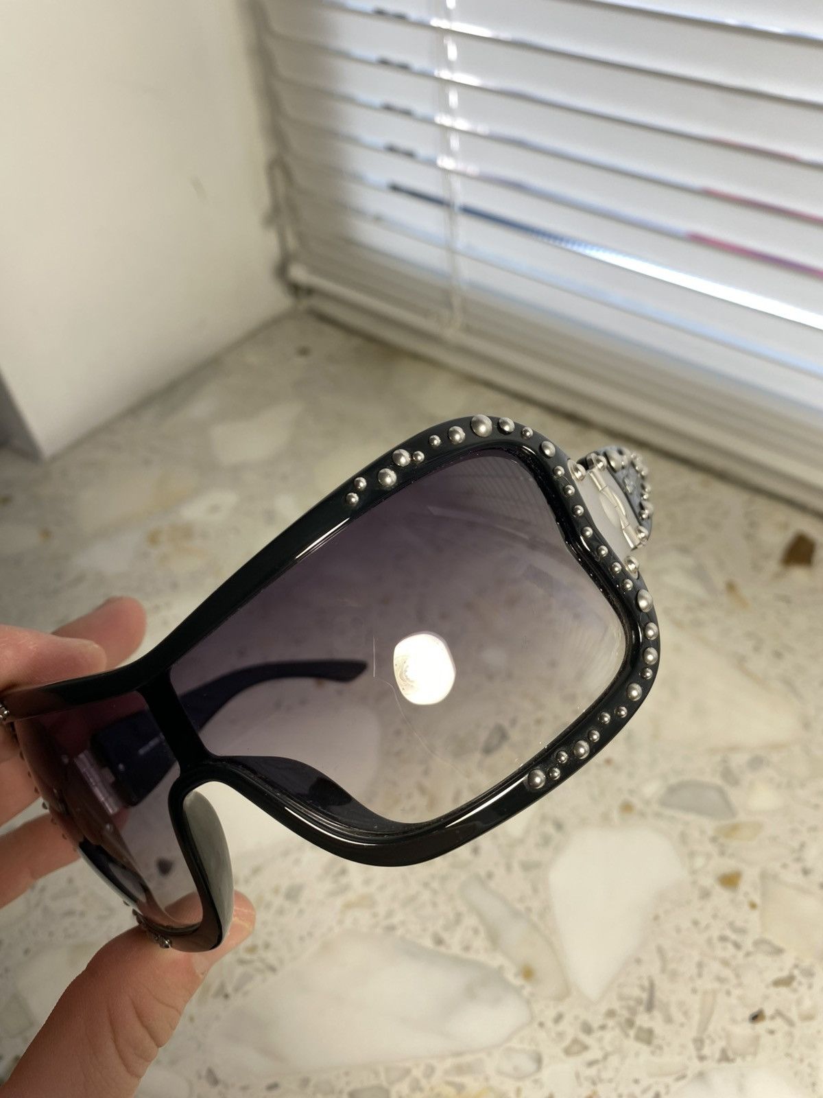 Miu Miu Silver Stones Vintage Miu Miu Sunglasses Size ONE SIZE - 9 Thumbnail