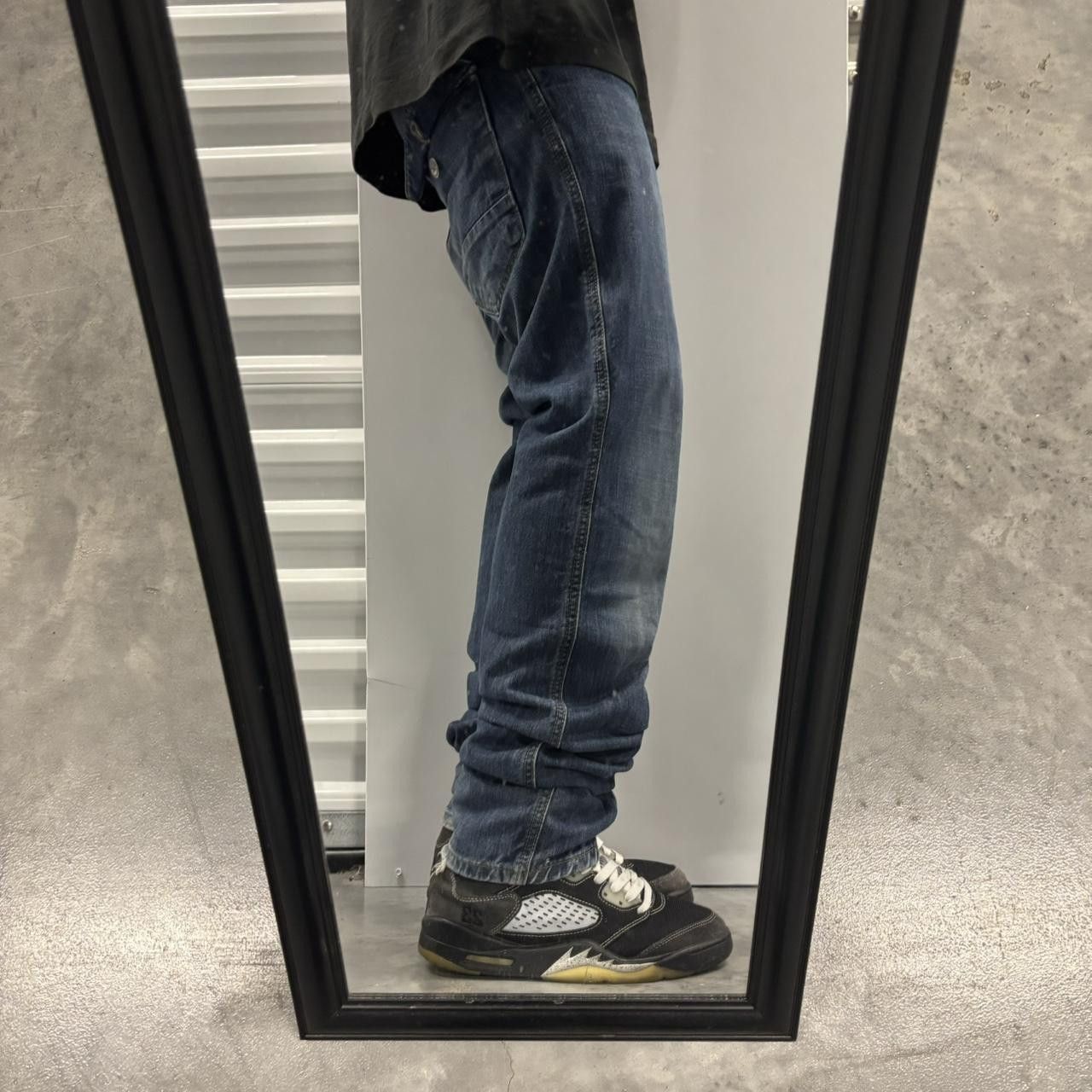 Japanese Brand × Vintage Crazy Vintage Y2K/2000s Grunge Faded Dark Wash Denim Jeans! Size US 30 / EU 46 - 2 Thumbnail