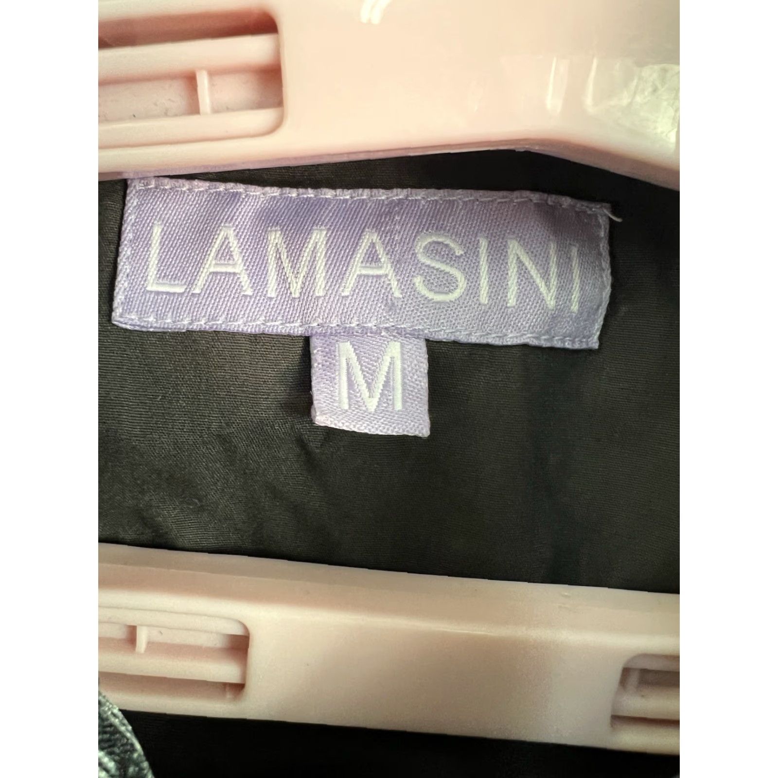 Vintage Lamasini Western Shirt Women M Black Beaded Embroidery Cowgirl Button-Up Long Sleeve Size M / US 6-8 / IT 42-44 - 5 Thumbnail