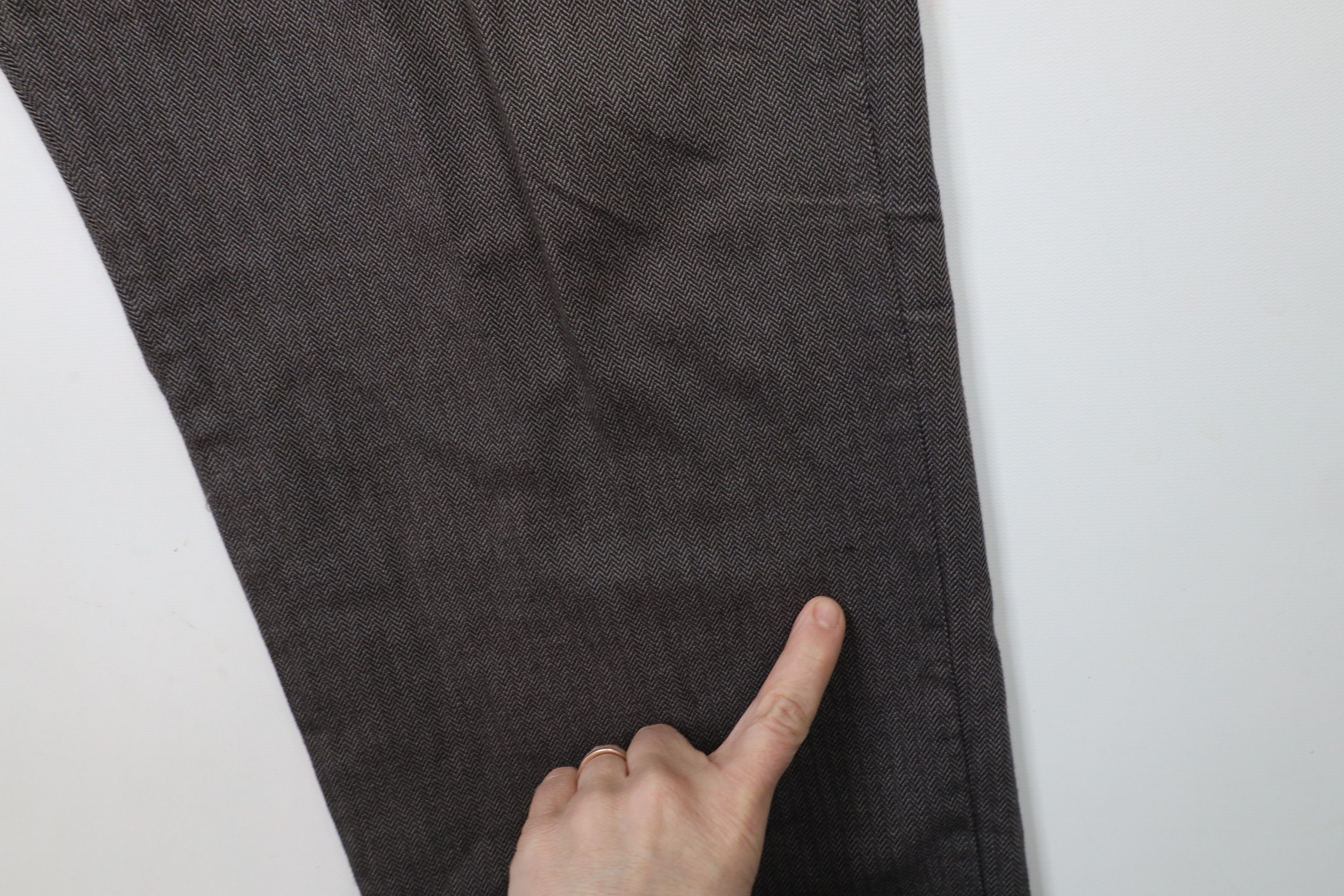 Ralph Lauren × Vintage Vintage 90s Ralph Lauren Wide Leg Herringbone Chino Pants Size US 42 / EU 58 - 5 Thumbnail