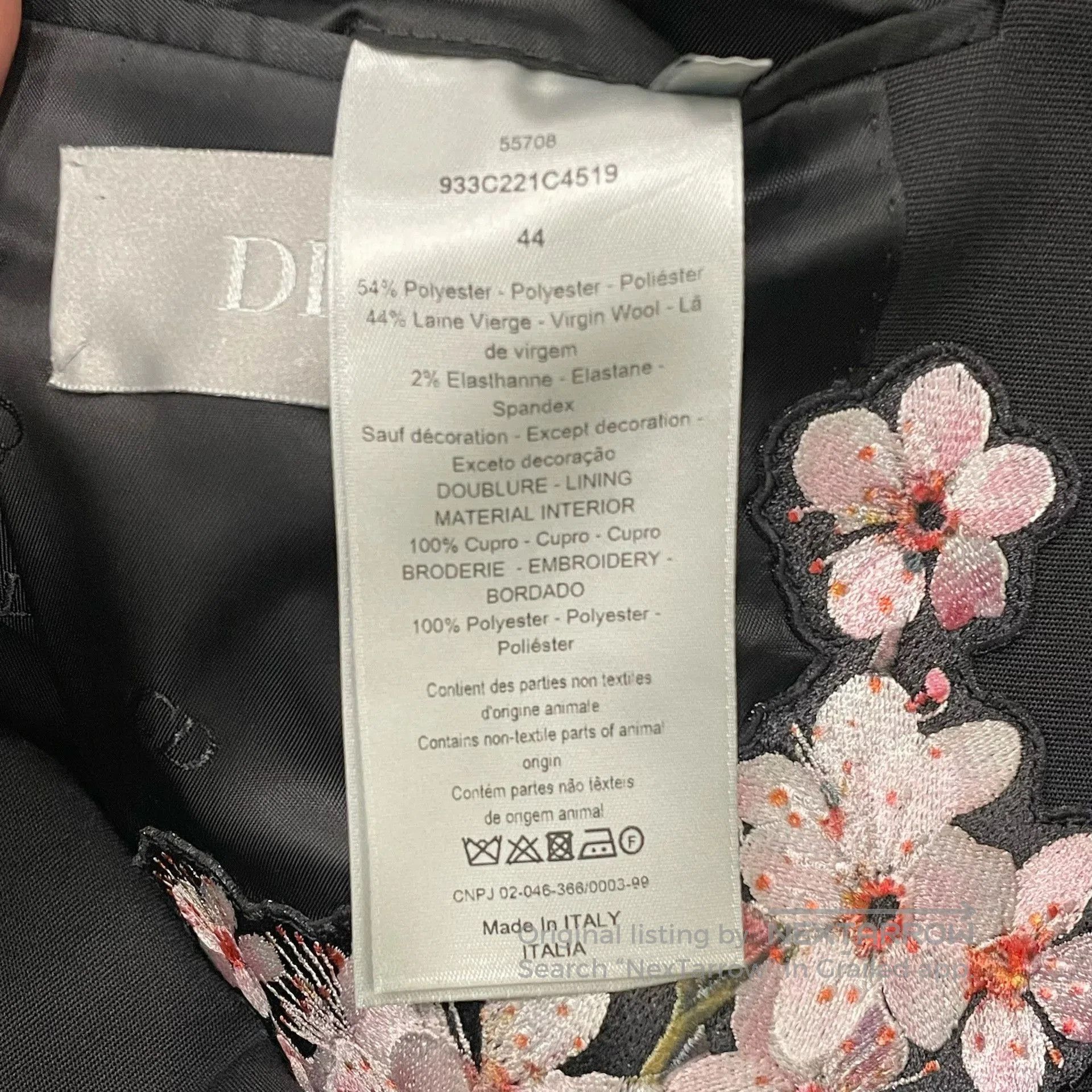 Dior Dior Black Embroidered Suit Jacket. Size US S / EU 44-46 / 1 - 6 Thumbnail