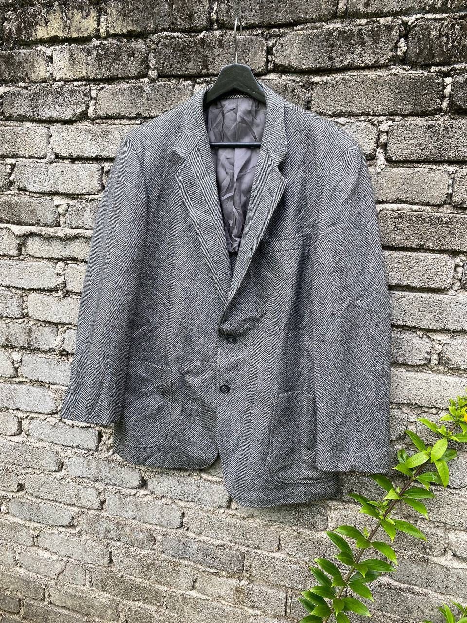 Vintage Vintage 80s Melbo Century Herringbone Blazer Size US M / EU 48-50 / 2 - 2 Thumbnail
