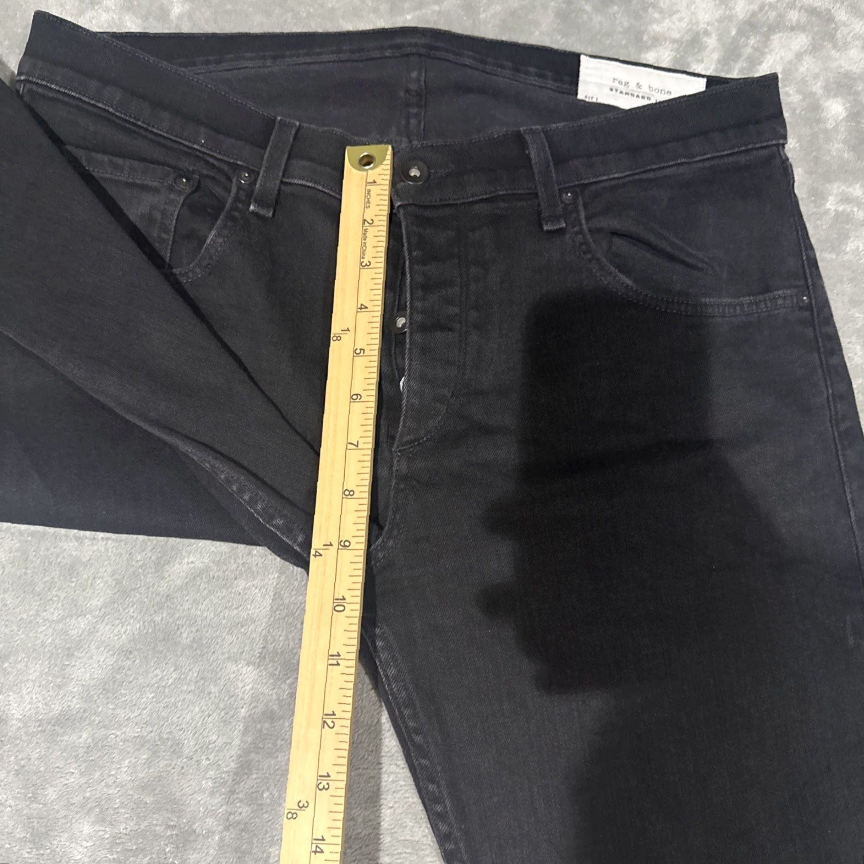 Rag & Bone Rag & Bone Jeans Mens 36 Slim Fit Button Fly Skinny Leg Black Denim Adult Men 34 Inseam 36 Size US 36 / EU 52 - 7 Thumbnail