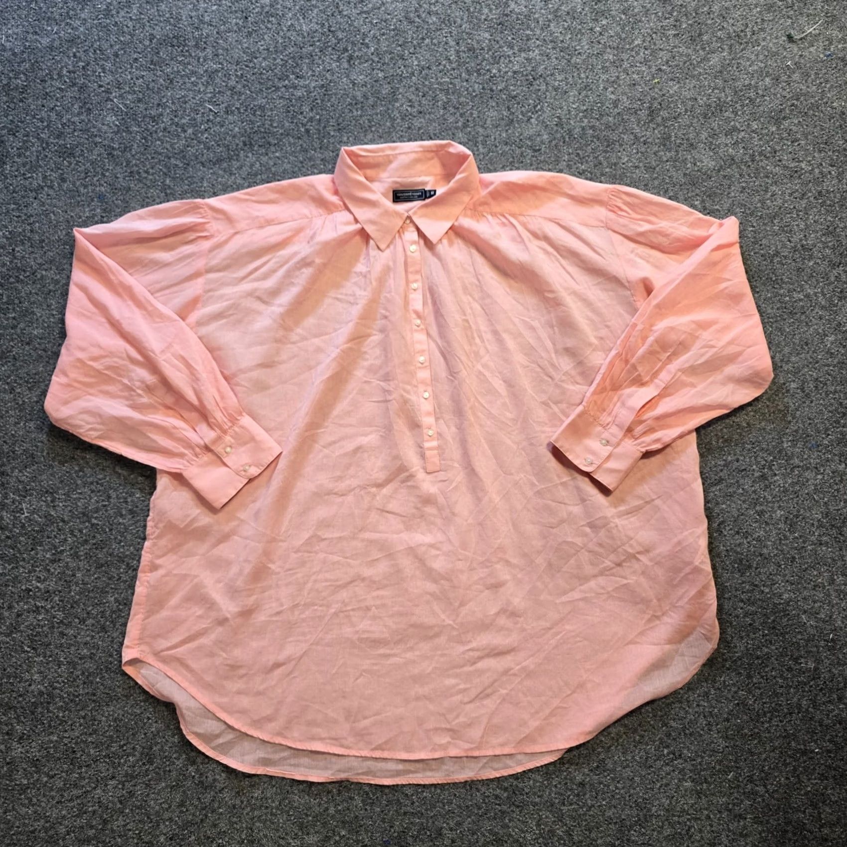 Vineyard Vines Vineyard Vines Top Womens Size Medium Pink Popover 1/4 Button Oversized Capsule Size M / US 6-8 / IT 42-44 - 2 Thumbnail