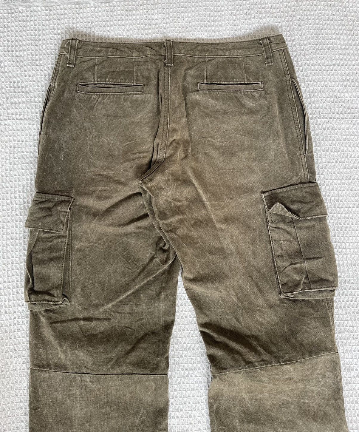 RIPVANWINKLE 🔥RIP VAN WINKLE JAPAN🔥Oil Coating Flared Cargo Pants 90s Size US 32 / EU 48 - 3 Thumbnail
