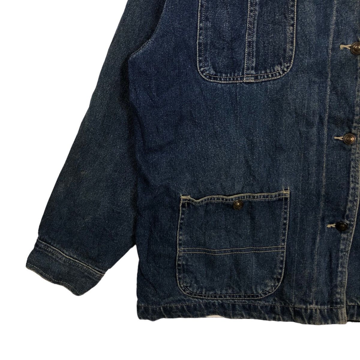 Japanese Brand 🔥Great Land Denim Chore Jacket Blanket Lining Tartan Design Size US L / EU 52-54 / 3 - 4 Thumbnail