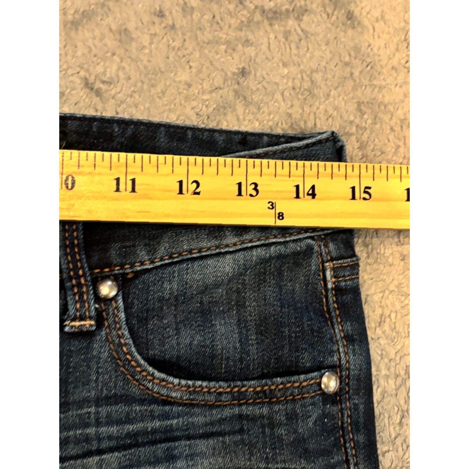 Express VINTAGE? No. Express Jeans Womens 0S Low Rise Dark Wash Blue Denim Skinny Stretch Casual Size 25" / US 0 / IT 36 - 4 Thumbnail