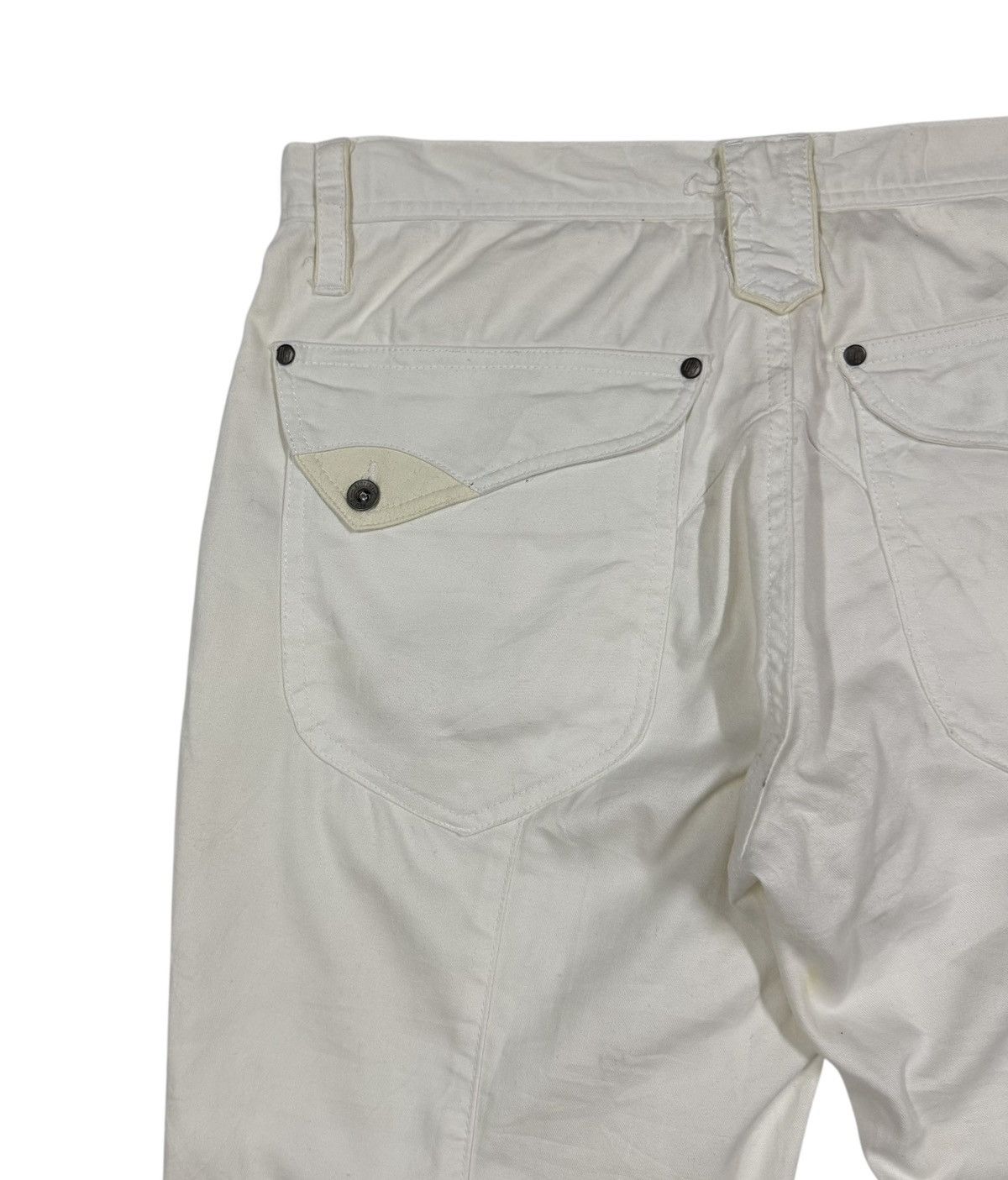 HIDEAWAYS Vtg🔥HIDEAWAYS Bell Bottom Wide White Pants Size US 33 - 13 Thumbnail