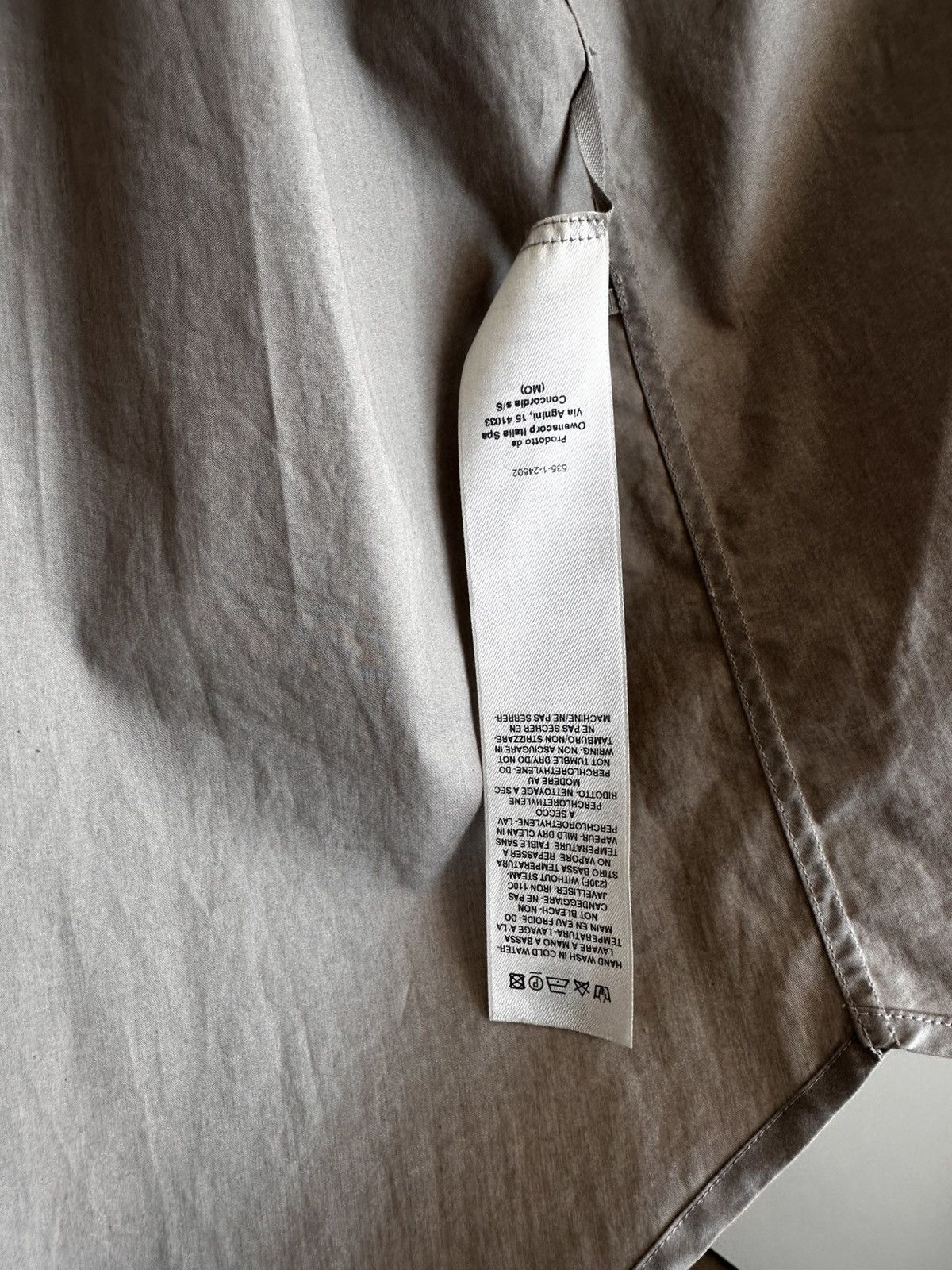 Rick Owens WORK SHIRT PEARL 56 Size US XXL / EU 58 / 5 - 12 Thumbnail