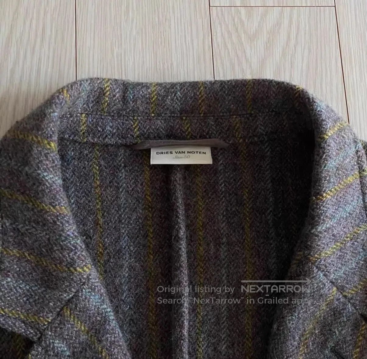 Dries Van Noten Multi Striped Button-Front Light Jacket. Size US M / EU 48-50 / 2 - 5 Thumbnail