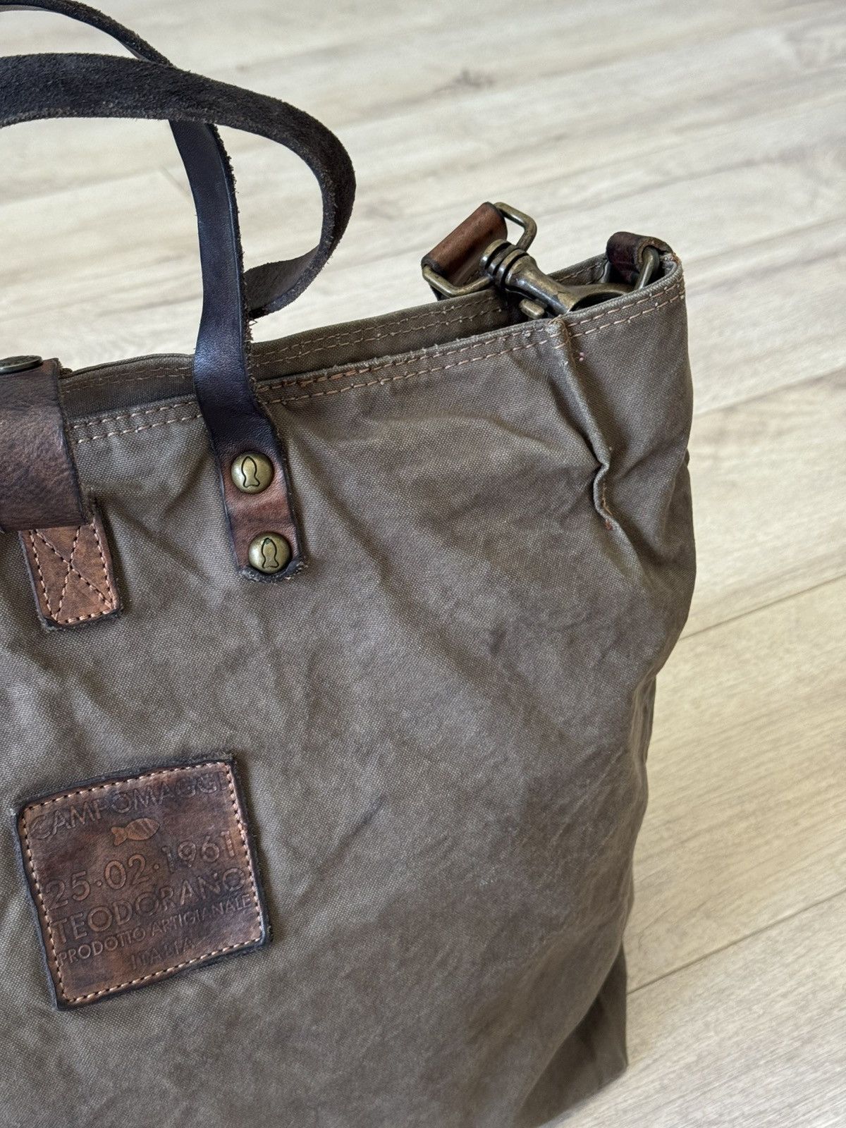 Other Vintage Campomaggi Crossbody ShoulderTote Bag Canvas Leather Size ONE SIZE - 12 Thumbnail