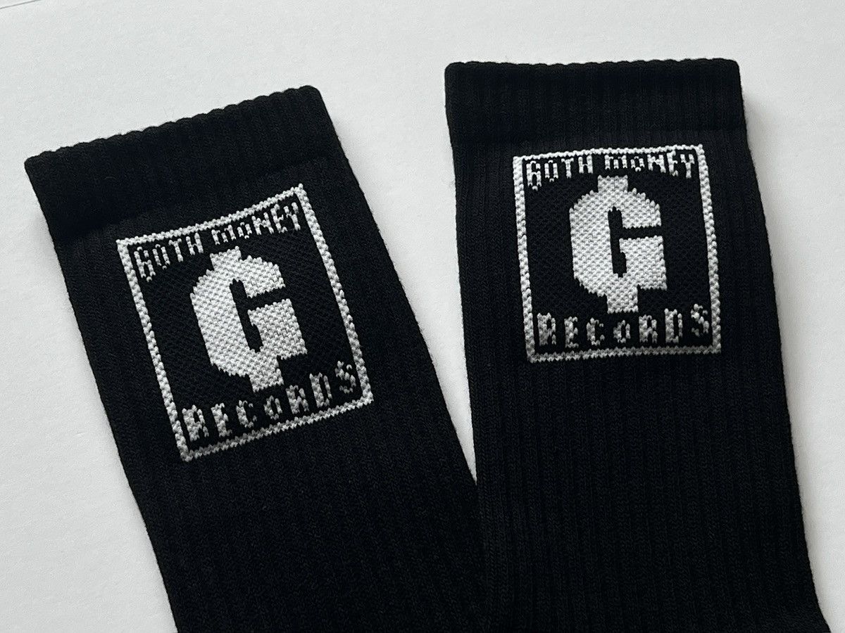 Goth Money Goth Money Records Logo Socks Black Kray FTP SBG Bladee GMR Size ONE SIZE - 2 Thumbnail