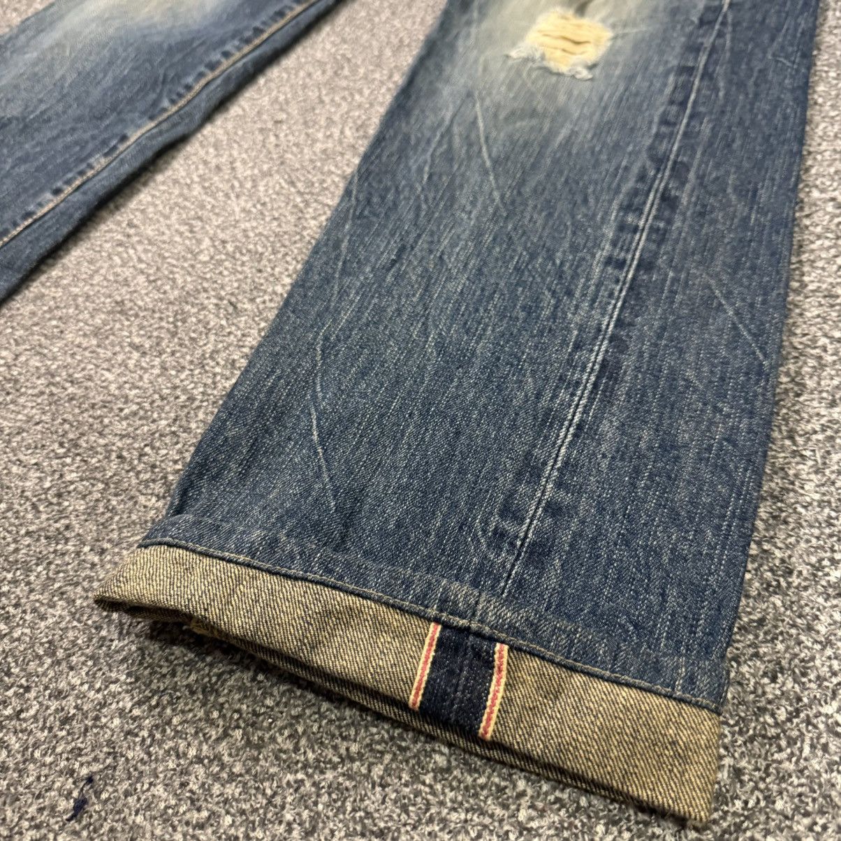 If Six Was Nine Vtg Archival Selvedge Edwin 505s Thrashed Distressed Mud Size US 29 - 5 Thumbnail