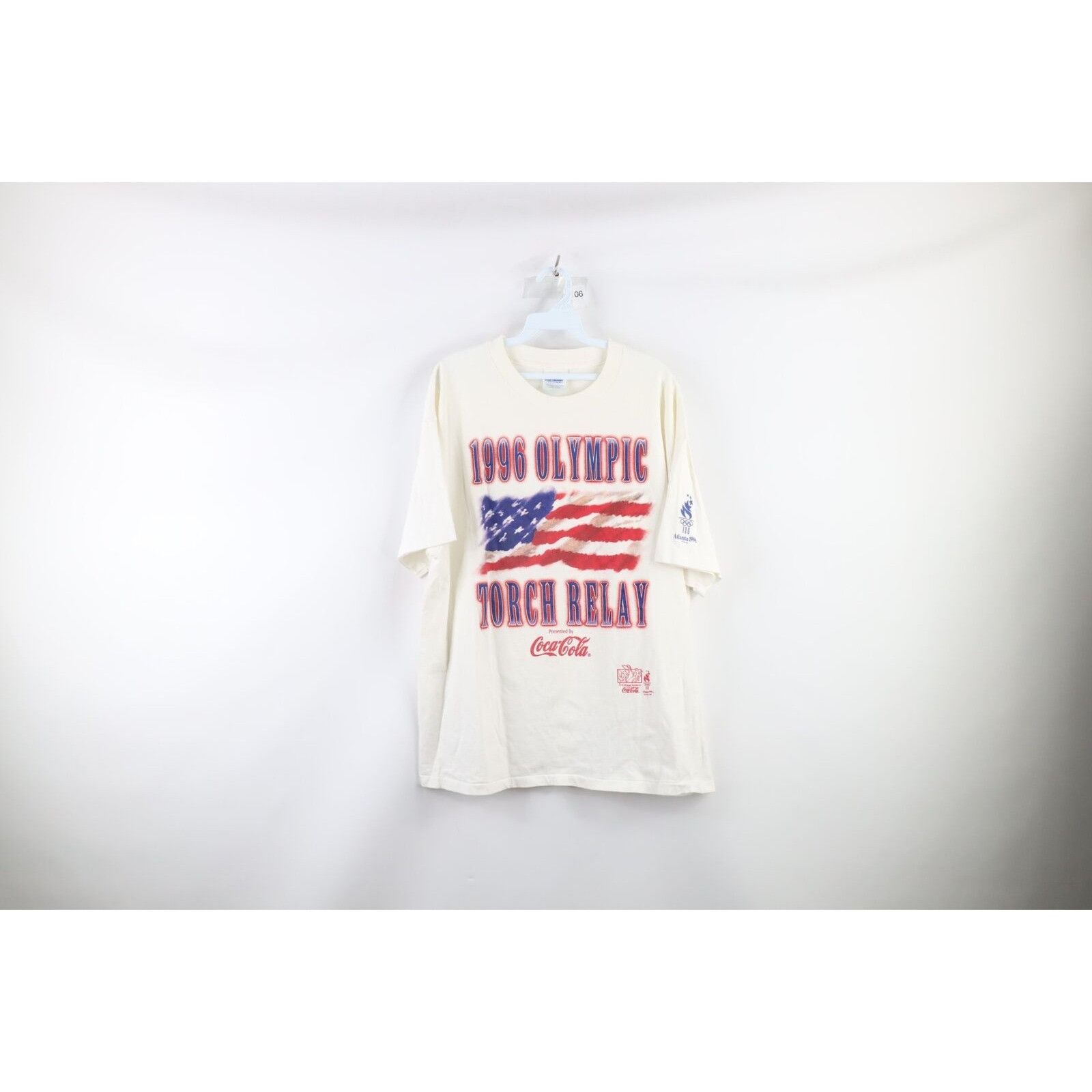 Coca Cola × Vintage Vintage 90s Coca Cola 1996 Atlanta Olympics T-Shirt Size US XL / EU 56 / 4 - 1 Thumbnail