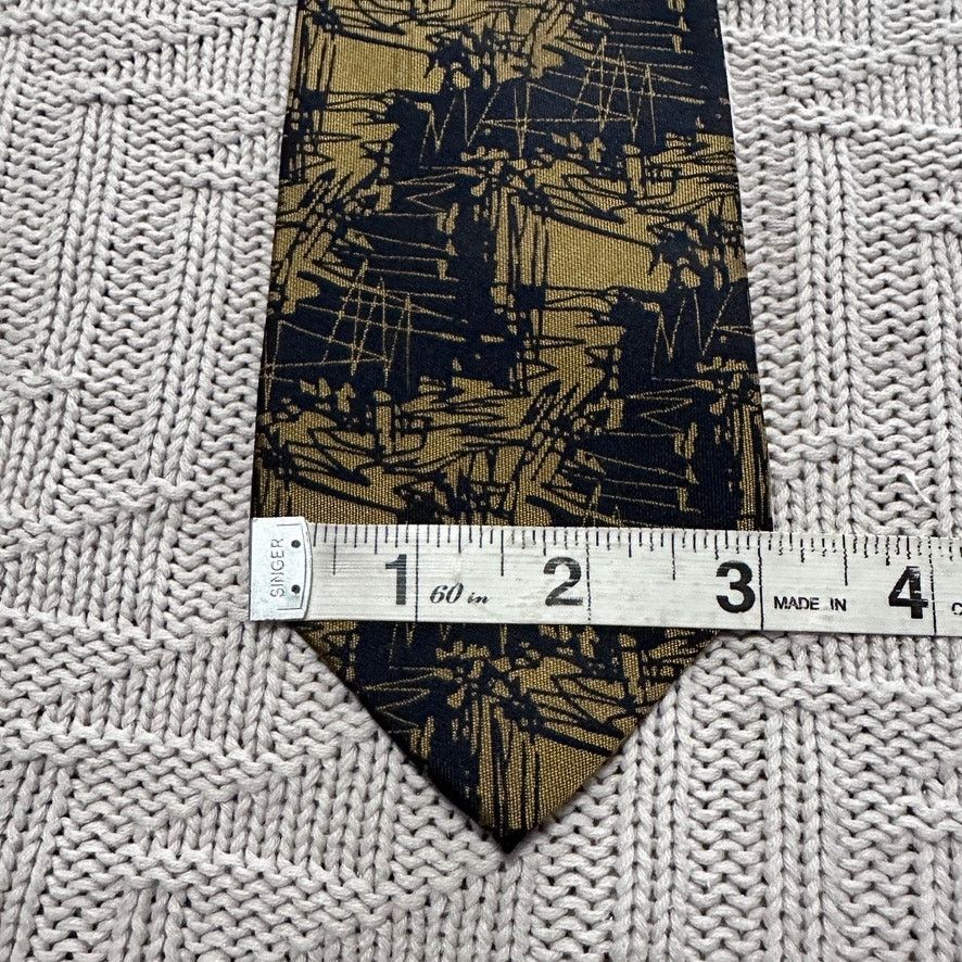 Vintage Vintage Mr Junko navy and gold abstract Chinese silk tie Size ONE SIZE - 6 Thumbnail