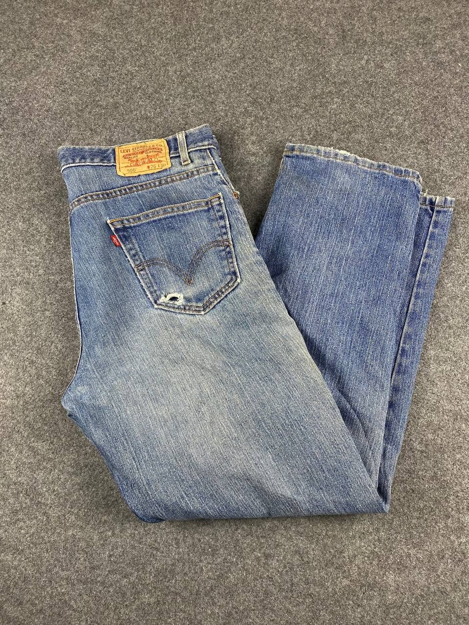 Levi's vintage levis 550 relaxed fit distressed denim Size US 38 / EU 54 - 2 Thumbnail