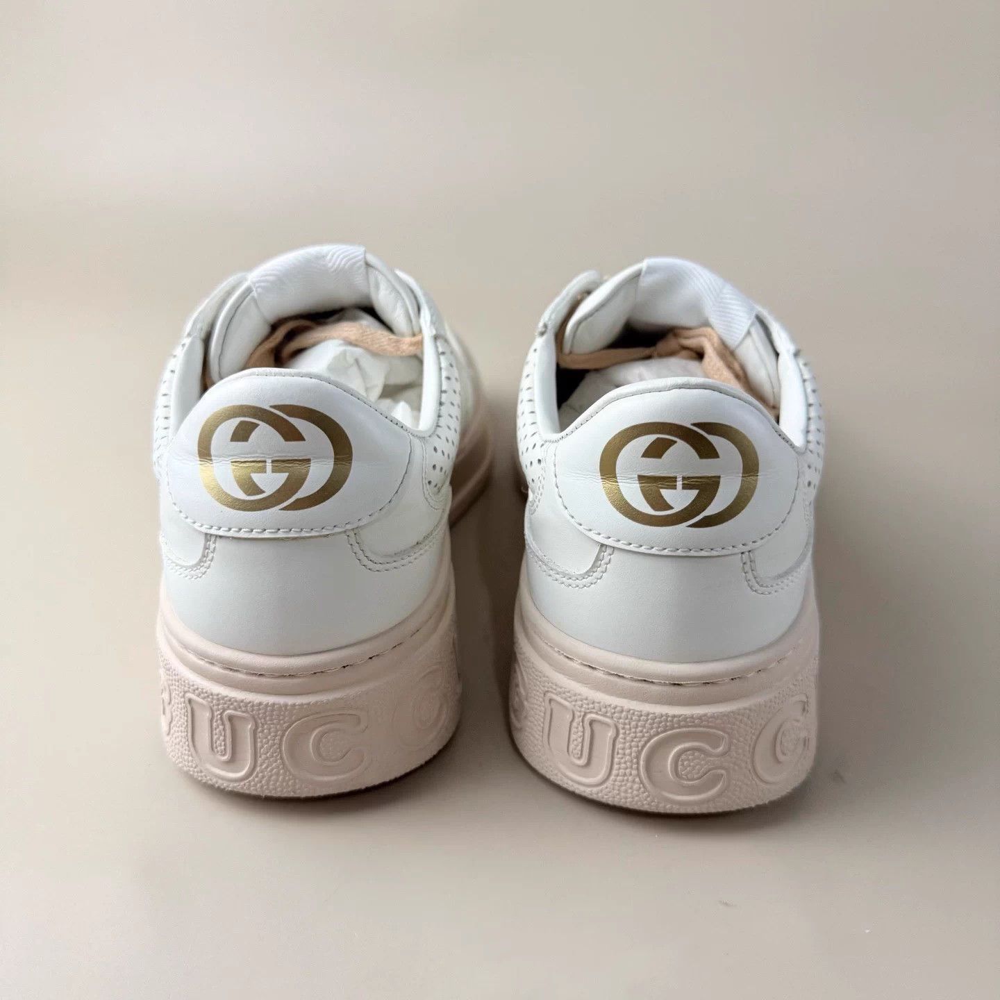 Gucci Gucci Rhyton GG allover print white pink 37.5 Size US 6.5 / IT 36.5 - 3 Thumbnail