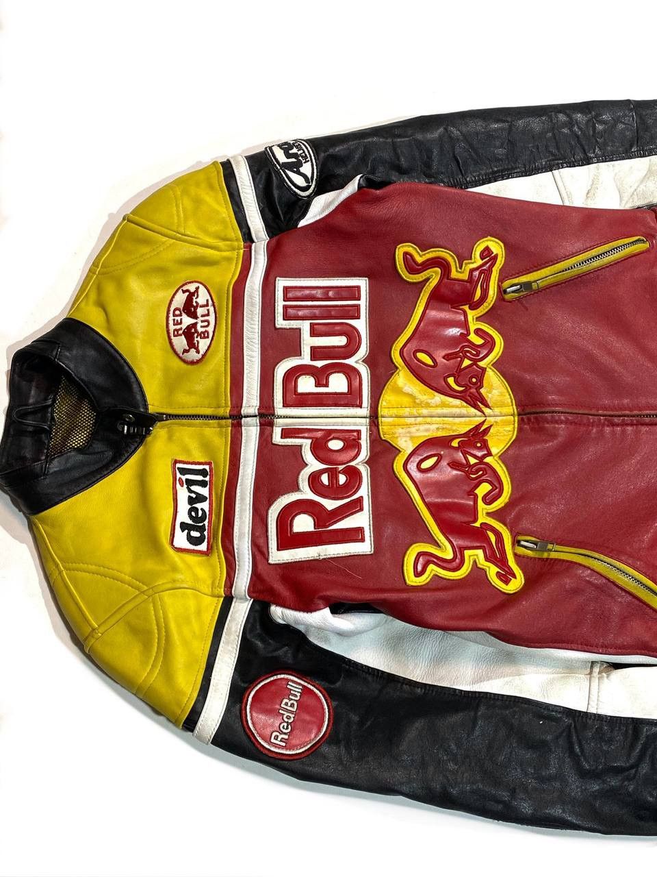 Genuine Leather Red Bull Moto Racing Leather Jacket Vintage Size US M / EU 48-50 / 2 - 7 Thumbnail