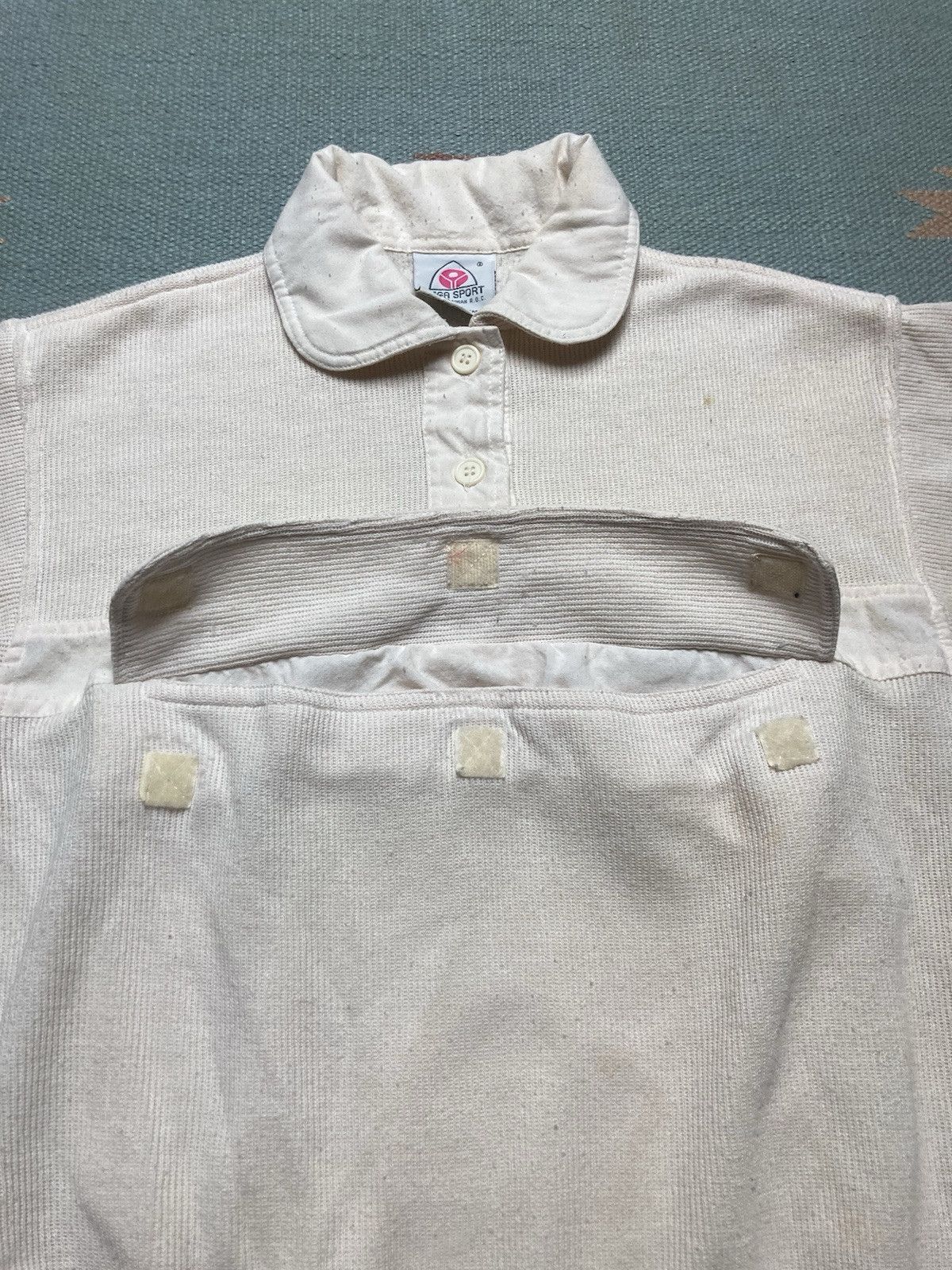 Vintage 80s knit t shirt henley polo pullover anorak megasport small Size US S / EU 44-46 / 1 - 3 Thumbnail