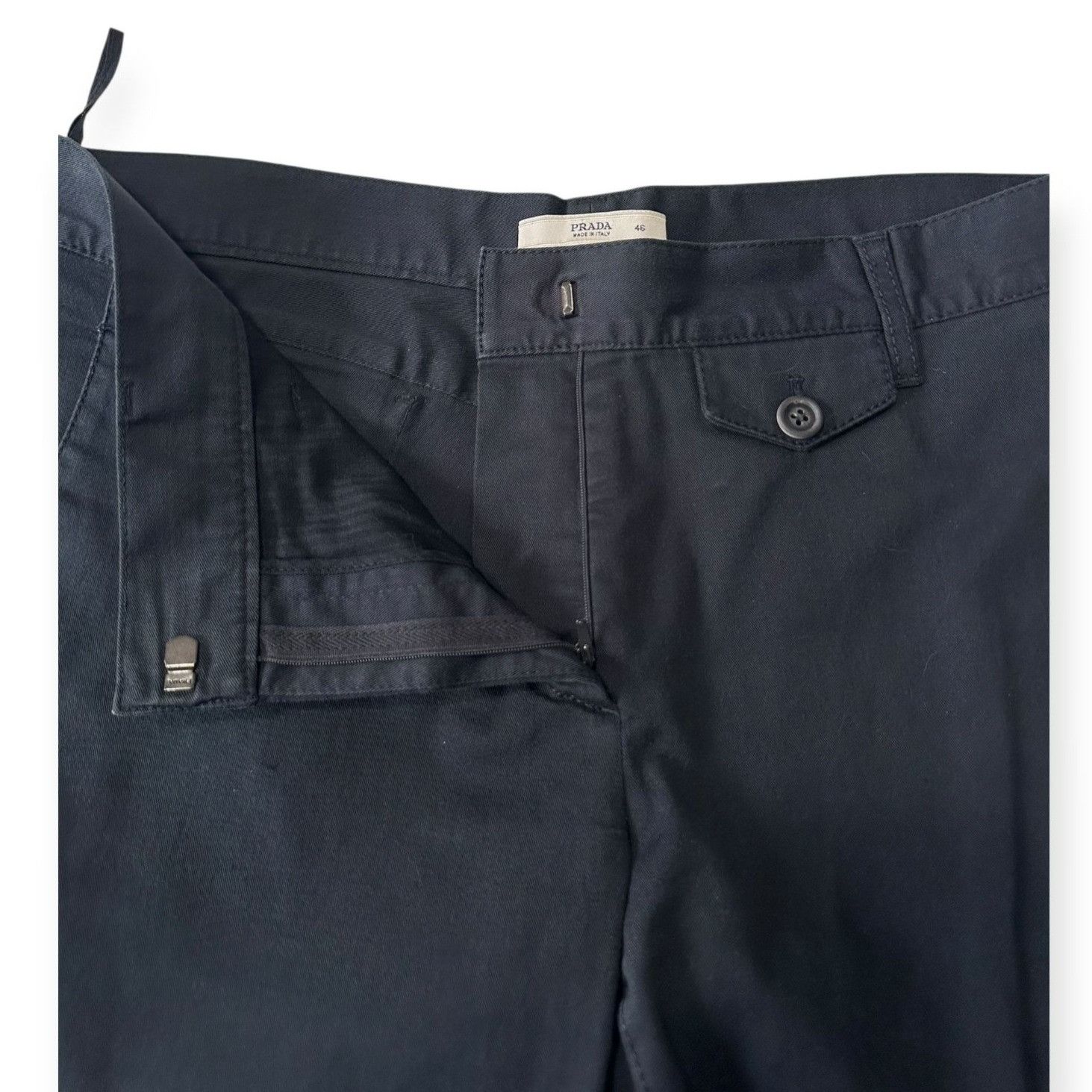 Prada Prada Cotton Tapered Cropped Pants, Size 46 IT/L Size 32" / US 10 / IT 46 - 8 Thumbnail