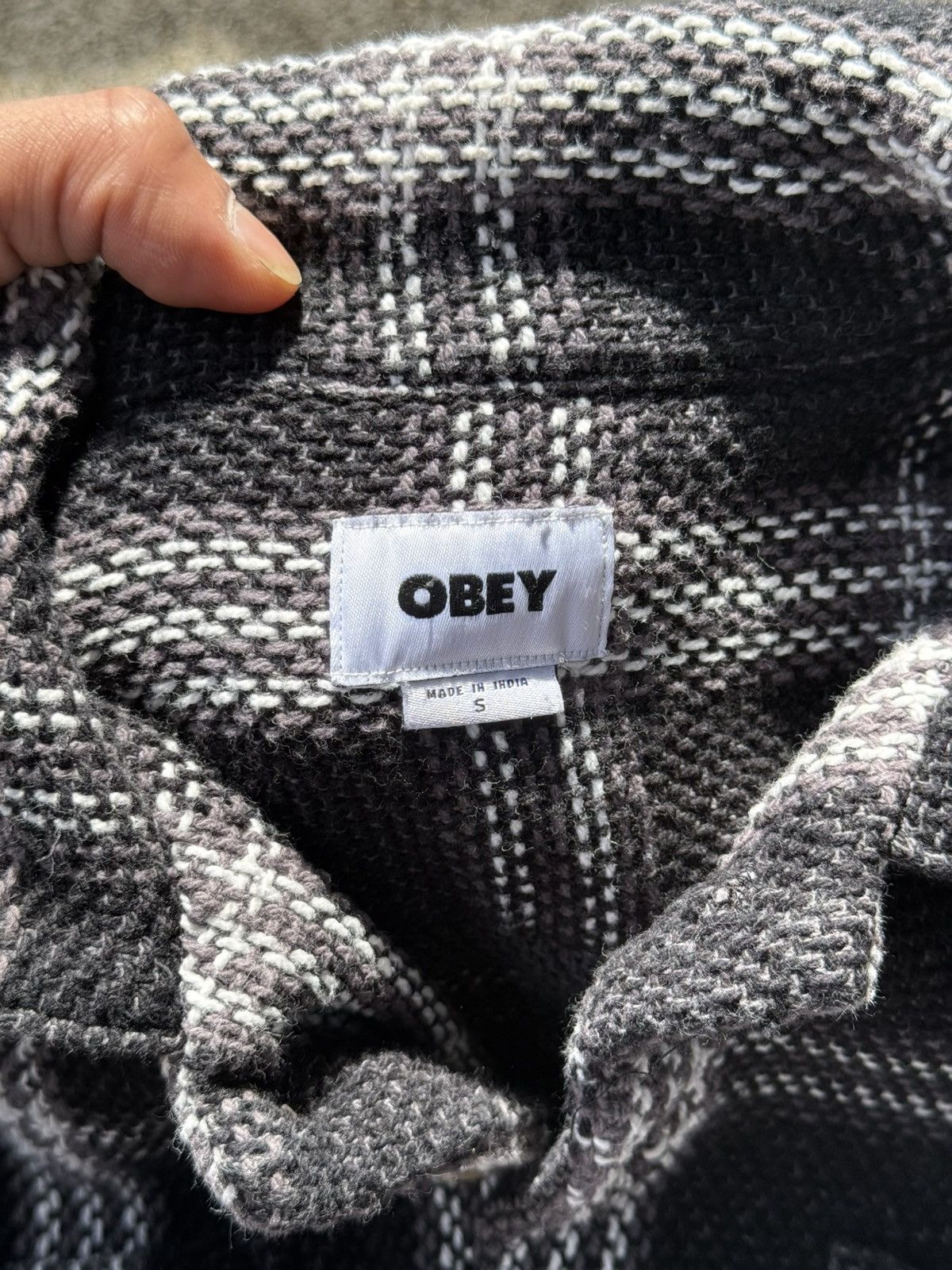 Obey OBEY Wes Black and White Woven Plaid Shirt Size US S / EU 44-46 / 1 - 4 Thumbnail
