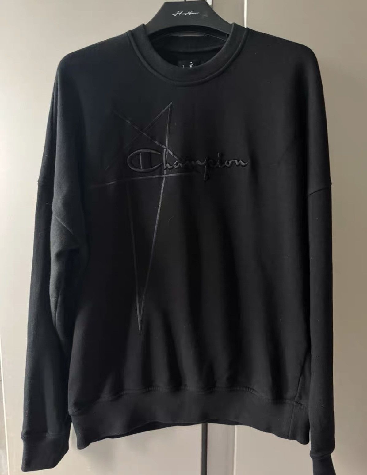 Rick Owens Rick Owens × Champion Collaboration Long Sleeve Sweatshirt Size US S / EU 44-46 / 1 - 1 Thumbnail