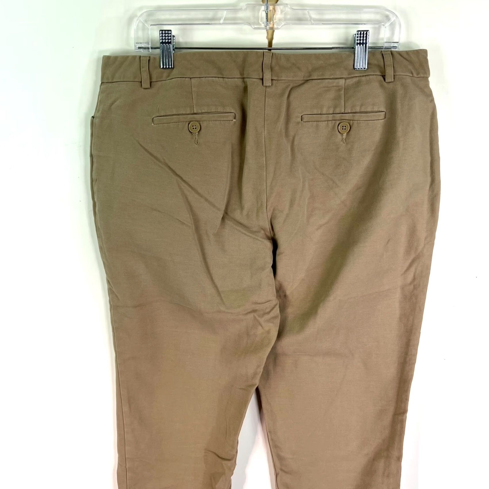 Van Heusen Van Heusen Women's Khakis Pants Size 14 36X27 Stretch Cotton Blend Brown Casual Workwear Size 36" / US 14 / IT 50 - 4 Thumbnail