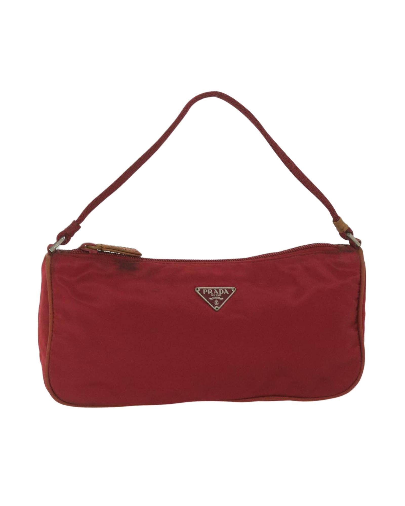 image of Prada Red Synthetic Accessory Pouch, Women's